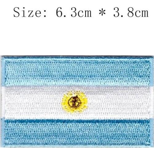 Argentina embroidery flag patch Cordoba football city emblem for Motorcycle coat Wholesale price iron on sew left chest shirts
