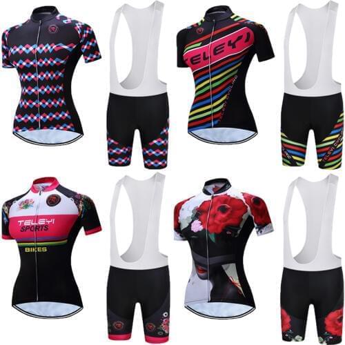 Free Shipping 2021 Summer Women Bicycle Clothes Set Female Road Bike Clothing Kit Riding Dress Cycle Maillot Sports Cycling Wear