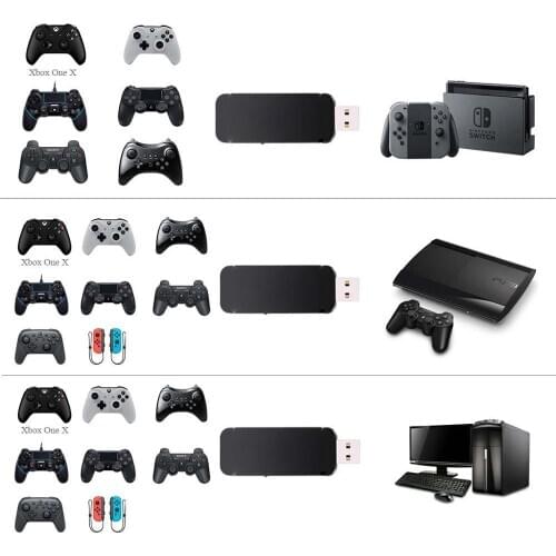 Wireless Bluetooth USB Controller Converter Adapter for NS Nintend Switch to PS4/PS3/PlayStation Pro/xbox One S/X