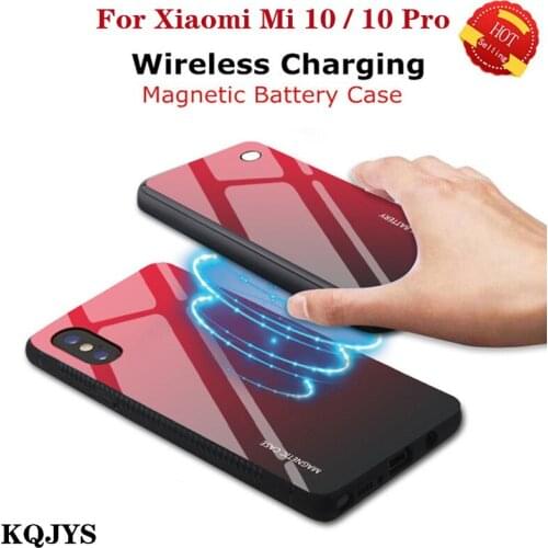 KQJYS Wireless Power Bank Battery Charging Cover For Mi 10 Pro Battery Case Magnetic Battery Charger Cases For Xiaomi Mi 10