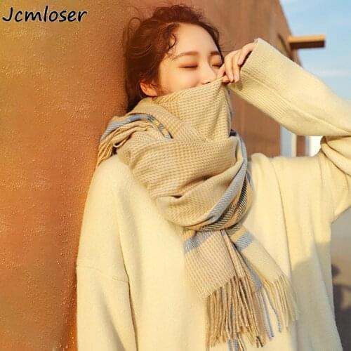 Designer 2020 knitted Autumn winter women scarf Fashion Tassels warm cashmere scarves shawls luxury brand neck bandana pashmina