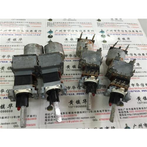 [VK] Used Japan ALPS 18 double motor potentiometer B50K long handle with light long 30MMF switch