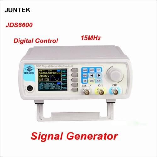 JUNTEK JDS6600-15M 15MHZ Dual-Channel Digital Control Signal Generator DDS Function Frequency Meter Arbitrary Waveform Generator