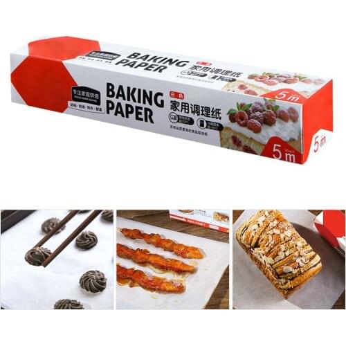1 Roll Double-Sided Baking Paper Non-Stick Baking Sheets Oil-Absorbing Silicone Paper Baking Paper For Kitchen