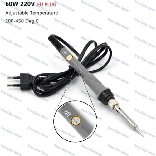 220V/110V 60W Electric Soldering Iron Adjustable Temperature Internal Heating Welding Tools 200-450 Deg.C US/EU Plug Weld-tool