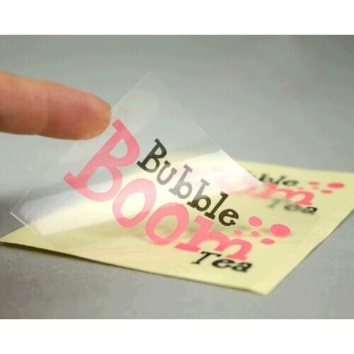 Custom logo waterproof label printing clear stickers suppliers ---PX8016