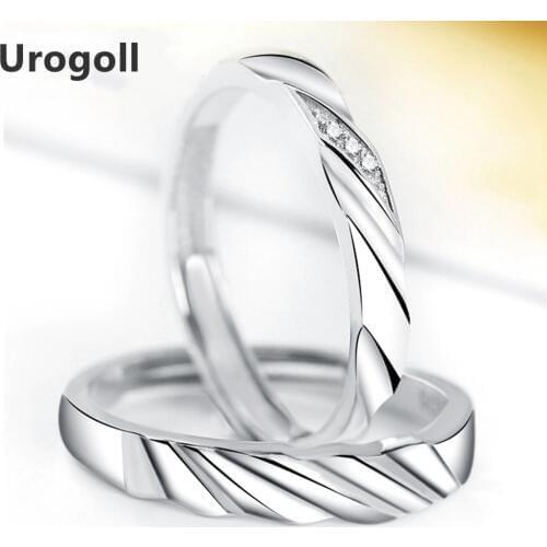 Fine Jewelry Simple Style Ring Pure Sterling Silver 925 Jewelry Trendy Couple Rings For Women / Men Jewelry Gifts