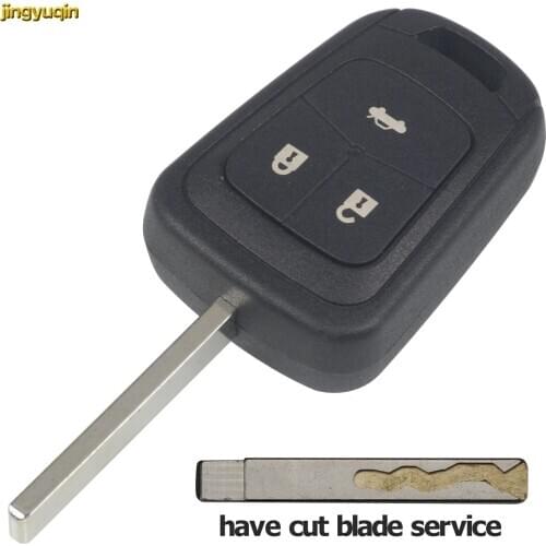 Jingyuqin 3 Buttons Car Straight Key Shell for Chevrolet AVEO for Opel Key Shell Case Cut Blade Car-styling