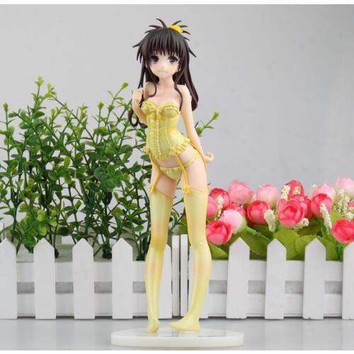Japanese anime figure To LOVE Darkness Yuuki Mikan sexy underwear wedding dress action figure collectible model toys for boys