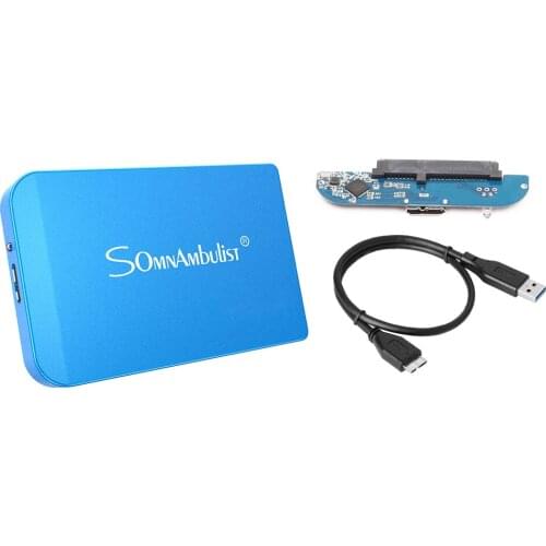 Hard disk box 2.5 USB3.0 mobile hard disk box, USB3.0 hard disk box laptop black blue silver external hard disk box
