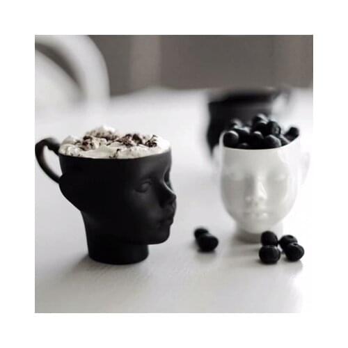 Creative Doll Face Coffee Mugs and Cups Personalized Couples Mug Ceramic Reusable Milk Tea Beer Cup Eco Friendly Gift Home Decor