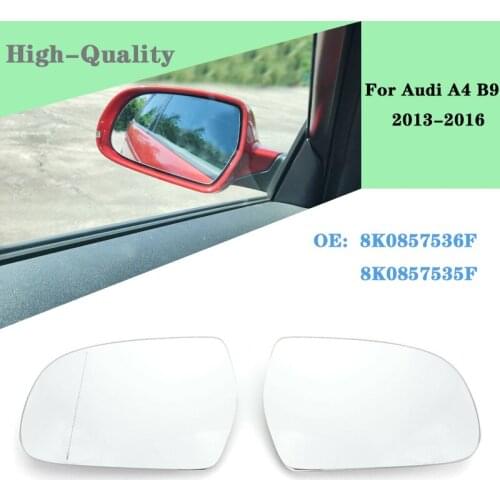 Left & Right Auto Convex Heated Wing Rear Mirror GlassFor Audi A4 B9 2013-2016 8K0857536F 8K0857535F