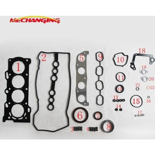 Customized LOGO For TOYOTA CELICA COROLLA AVENSIS VVTi 1ZZFE Metal Full Set Engine Rebuilding Kits Engine Gasket 50177500