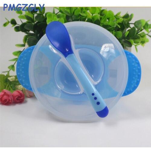 Dinnerware Set Feeding Dishes Kids sensing temperature baby dinnerware set dishes bowl spoon fork set children Feeder tableware