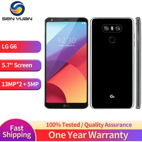Original Unlocked LG G6 G600 Quad Core 5.7 Inches 4GB RAM 32GB/64GB/128G ROM Single SIM Dual Camera 13.0MP LTE G6 Mobile Phone