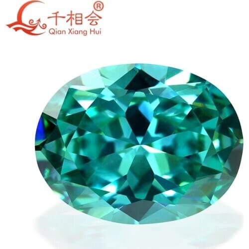 Oval shape cubic zirconia special color multi blue-green color cz loose stone