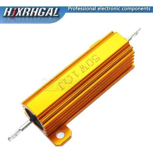 50W Aluminum Power Metal Shell Case Wirewound Resistor 0.01 ~ 100K 0.05 0.1 0.5 1 1.5 2 6 8 10 20 100 150 200 300 500 1K 10K ohm
