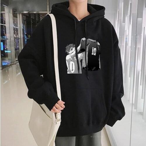Funny Anime Manga Haikyuu No. 10 Hinata Shoyo Unisex Hoodies Sweatshirt Male Streetwear Harajuku Casual Winter Oversized Hoodies