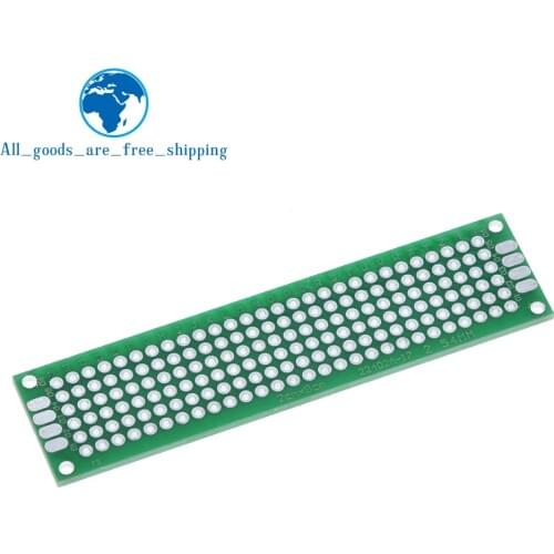 TZT 10pcs/lot 2x8 Double Side Copper Prototype PCB Universal Board Experimental Development Plate Green