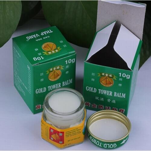 Vietnam Gold Tower Balm Tiger Balm Active Cream Muscle Aches Extra Strength Back Pain Reliever Arthritis Joint Pain Ointment 10g