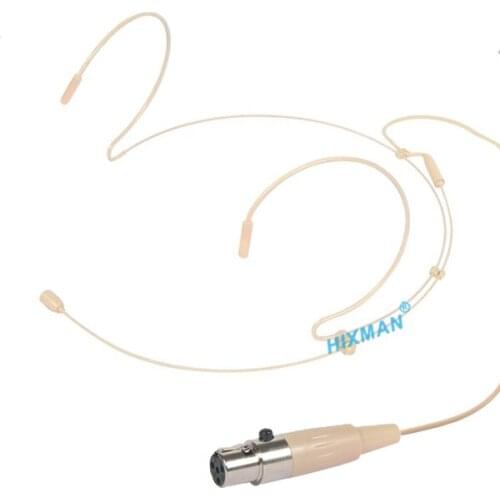 HIXMAN Beige HM1-EV Double Ear OmniDirectional Headset Headworn Microphone For Electro-Voice RE1 RE2 Telex Wireless system TA4F