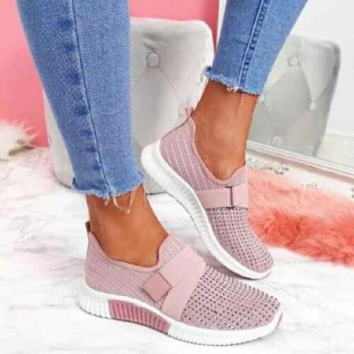 Comemore Spring Crystal Solid Female Mesh Sneakers Women Casual Shoes Casual Flat Shoes Women Flats Ladie Whites Sport Shoes