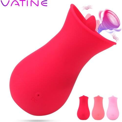 VATINE 10 Speeds Female Masturbator Clitoral Stimulator Tongue Licking Vibrator Adult Product Orgasm Product
