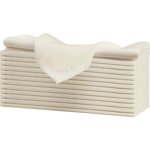12Pcs Cloth Napkins Polyester Dinner Napkins Cloth Cloth Linen Napkins for Restaurant Wedding Hotel Dinner Parties