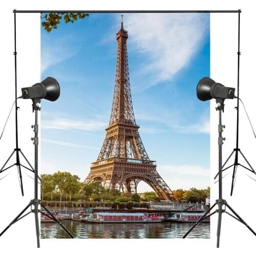150x220cm Paris Eiffel Tower Photography Background Blue Sky Ship Architectural landscape Backdrop Studio Photography Backdrop