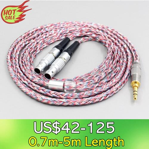 16 Core Silver OCC OFC Mixed Braided Cable For Focal Utopia Fidelity Circumaural Headphone earphone LN007580