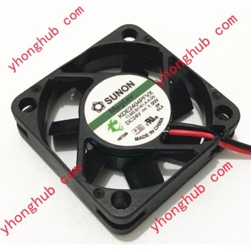 SUNON KDE2404PFVX DC 24V 1.9W 40x40x10mm Server Cooling Fan 2-wire