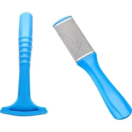 2 pcs Professional Pedicure Foot File Stainless Steel Foot Scrubber Hard Skin Removers Pedicure Tools Portable Dead Skin Planer