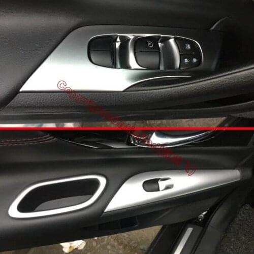 ABS Pearl Chrome Inside Interior Door buttons panel Cover Trim For Nissan Altima 2016 2017