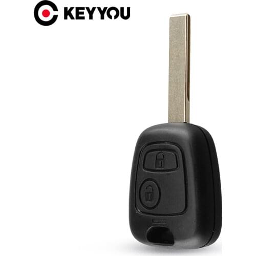KEYYOU 2 Button Remote Key Car Key Fob Case Replacement Shell Cover For Citroen C1 C2 C3 C4 XSARA Picasso With HU83 / VA2 Blade