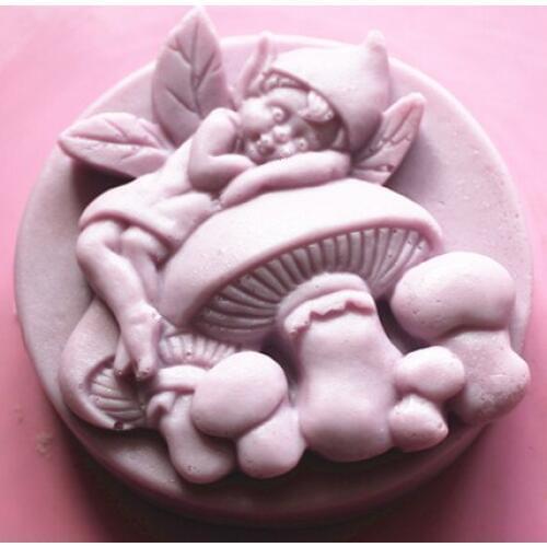 Mushroom angel S010 Craft Art Silicone Soap mold Craft Molds DIY Handmade soap molds