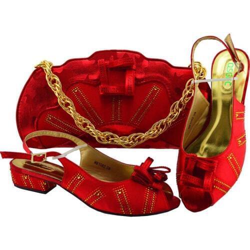 African Match Shoes and Bags Italian In Women Nigerian Party Shoe and Bag Sets Women Shoes and Bag Set Italy! MM1082
