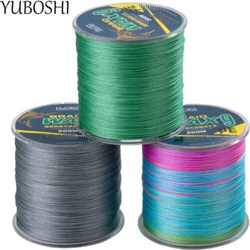 New 9-strand Braided Fishing Line 300M PE Japanese Multifilament Thread 12.5LB-101LB Gray/Green/Multicolor Optional