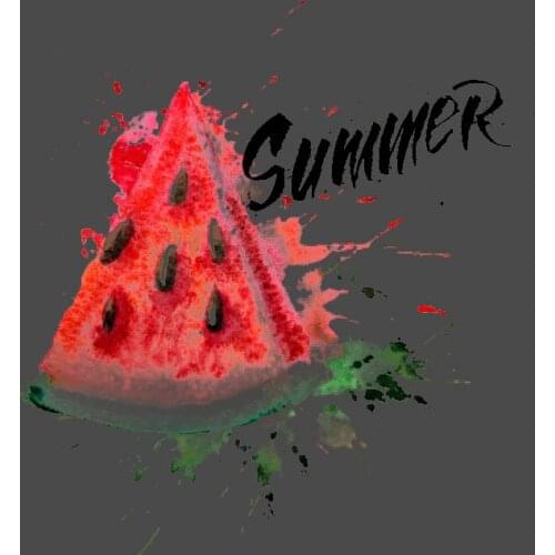 Washable Watermelon Fruit Heat Transfer Patches For Clothing DIY Applique Heat Transfer Vinyl Ironing On Jeans Stickers large