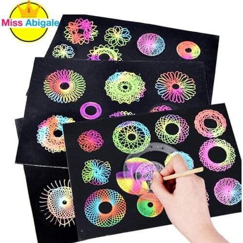 Spirograph Drawing Toys Set Interlocking Gears & Wheels Geometric Ruler Drawing Accessories Creative Educational Kids Toy