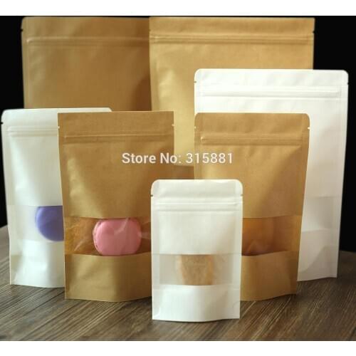 Kraft paper zip lock bag,Stand up wedding favor bag Cofee kraft bag Zip lock tea bag Food packaging Kraft zipper 10pcs/lot