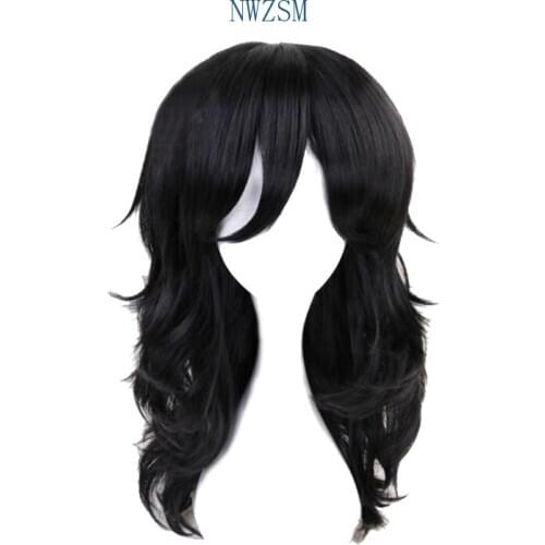 My Hero Academia Shouta Aizawa Black Wavy Curly Wig Cosplay Costume Boku no Hero Academia Heat Resistant Hair Men Women Wigs