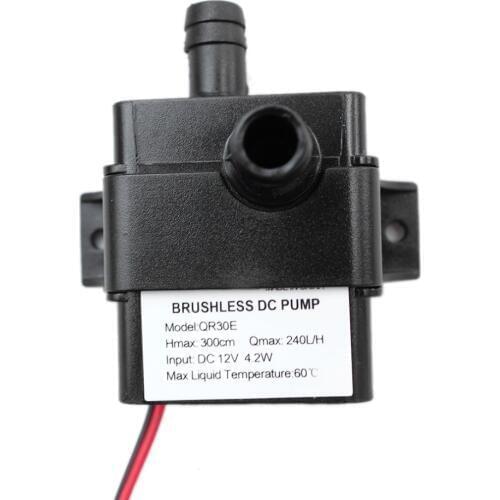 QR30E Waterproof Brushless Pump DC 12V 4.2W 240L/H Flow Rate Submersible Water Pumps Ultra-quiet Mini Water Pump