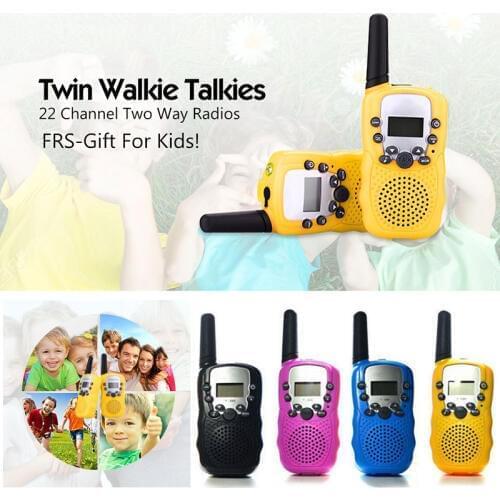2 Pcs/Set Children Toys 22 Channel Walkie Talkies Two Way Radio UHF Long Range Handheld Transceiver Kids Gift NSV775