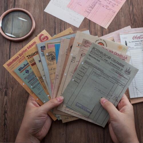 Retro Bill Series Calendar Notepad Memo Pad Antique Receipt Sticky Memo Paper Notes Stationery School Supply Escolar