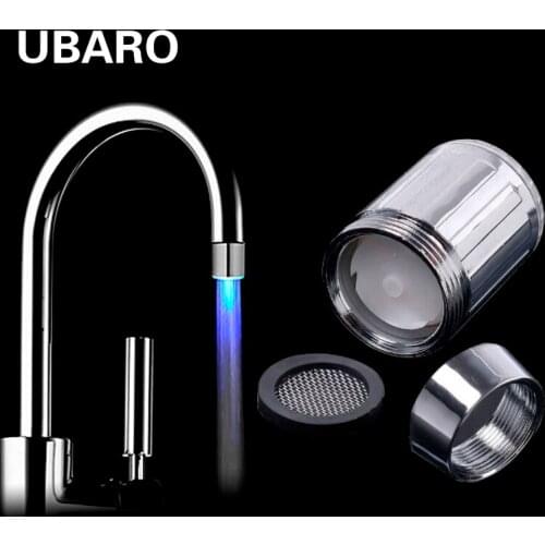Kitchen Bathroom Led Faucet Aerator Water Power Shower LED Tap light Colorful Water Saving Aerator 1/3/7 color 3 choice