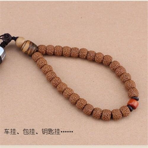Tibetan buddhist Braided Cotton Thread Lucky Knots bracelet Natural Bodhi Beads Carved Amulet Handmade Bracelet For men