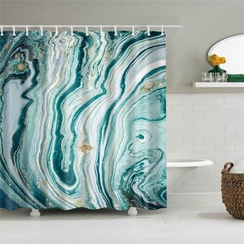 3D Printed Fabric Shower Curtain Geometry Marble Bathroom Decor Modern Curtain Bath Curtain Waterproof