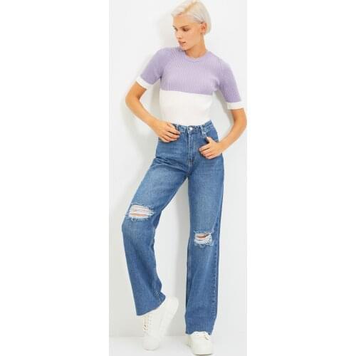 Женские рваные джинсы TRENDYOLMİLLA China At AliExpress