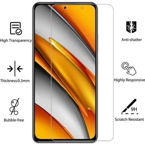 Protective tempered glass for xiaomi poco f3 screen protector on ksiomi pocof3 f 3 3f safety film xiomi xiami xaomi xiaomy case