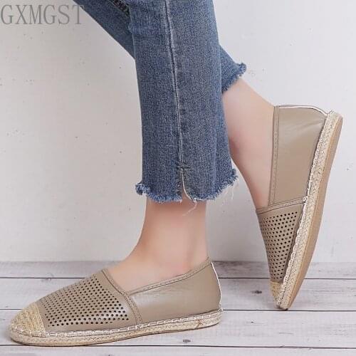 2021 New Arrival Women Slip on Shoes Shallow Espadrilles Woman Loafers Rubber Casual Ladies Shoes Round Toe Female Flats